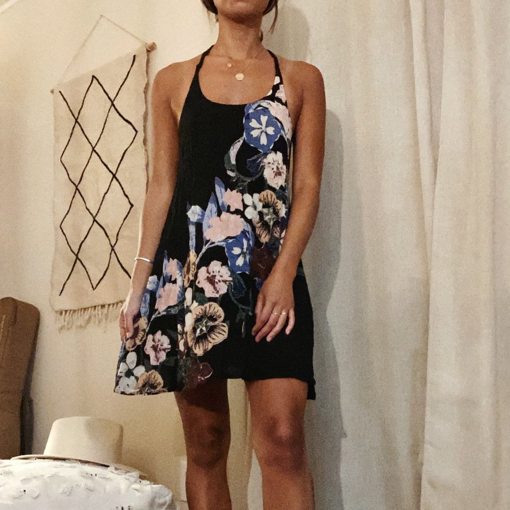 Floral print mini dress